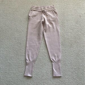 Zara Light Brown Joggers Sweatpants Pants Stretchy Textured Size Medium GUC
